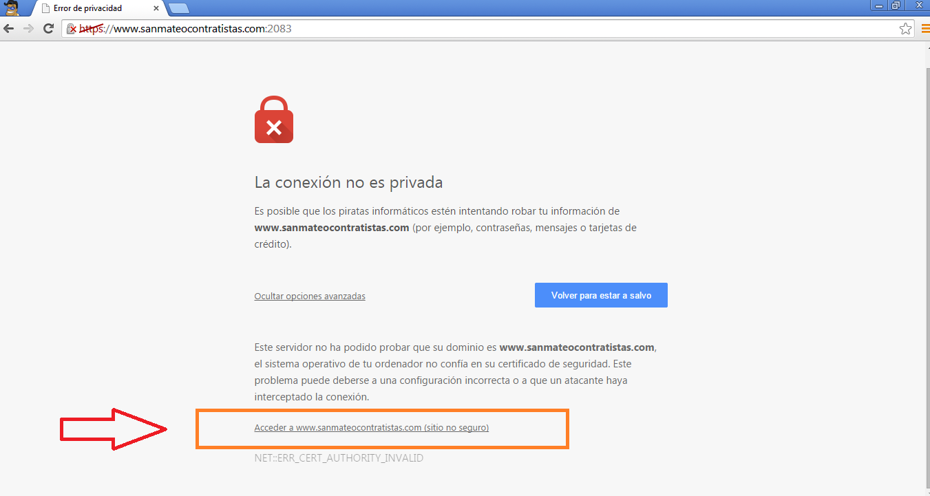 acceso-cpanel-chrome hosting