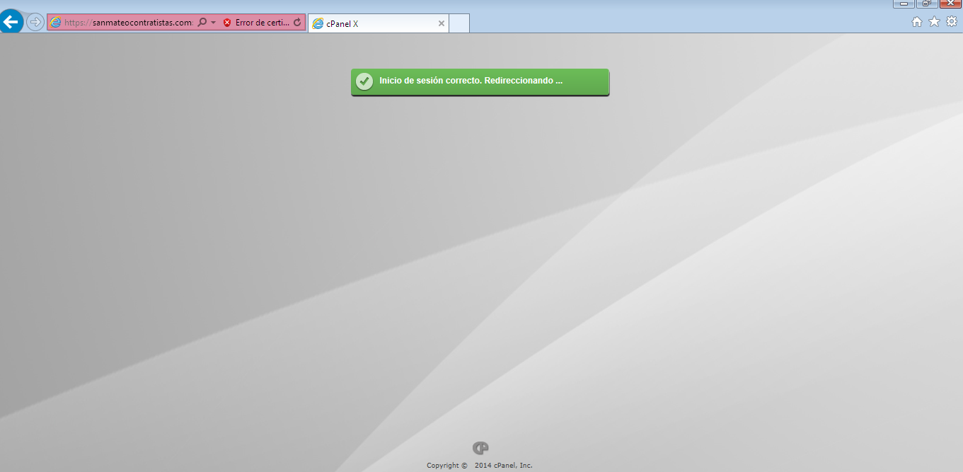 Acceso a cpanel en navegador explorer 3