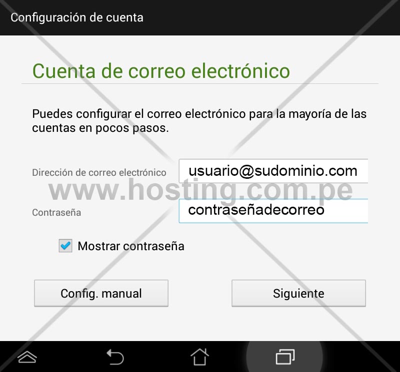 Configuracion Cpanel Correo a Outlook Celular