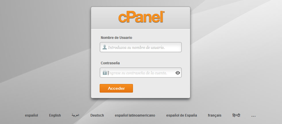 inciar sesion en cpanel